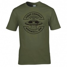 Listing image for FUNNY ALIEN "FIRST CONTACT, ROSWELL NM" T-SHIRT