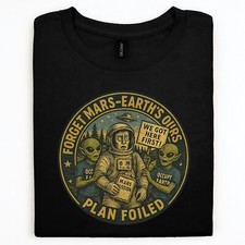 Listing image for Occupy Earth Alien T-Shirt – Funny Astronaut UFO Graphic Tee | Space Humor Gift